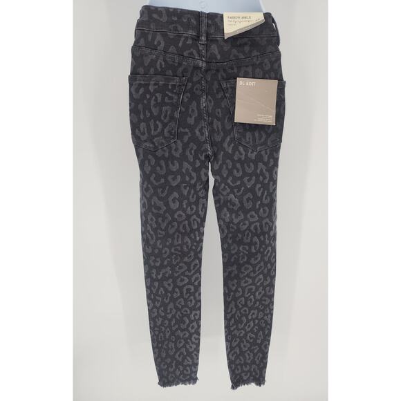DL1961 Farrow Ankle Jeans Black Leopard Print Women's Sz 26 - Picture 13 of 13